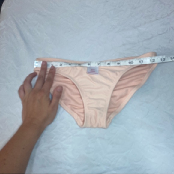 Scrunch Low Rise Bikini Bottoms Swim Suit Pastel Pink Hiphugger Y2K Style XS - Picture 2 of 6
